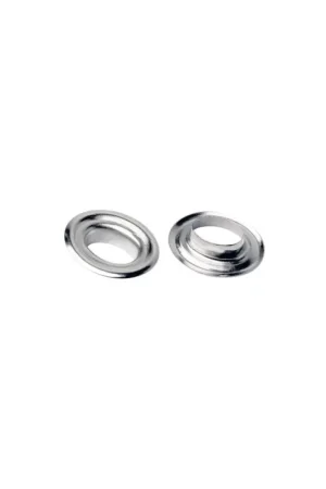 Occhiello a pressare per tessuti, foro 10x15 mm, montaggio con torchietto Popolare
