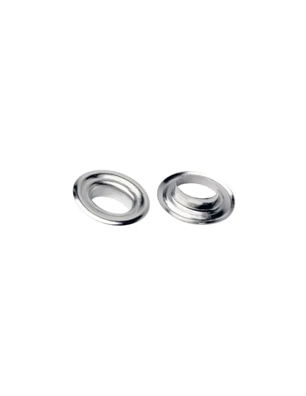 Occhiello a pressare per tessuti, foro 10x15 mm, montaggio con torchietto Popolare