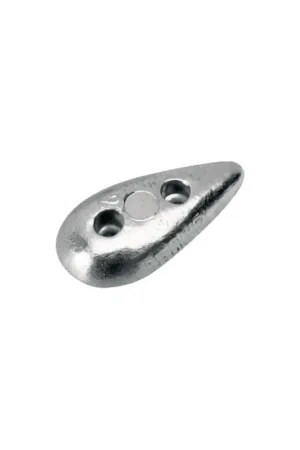 Anodo piastra a goccia per carena, zinco 0,30 kg, 85x45x33 mm Pagamento Sicuro
