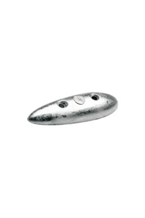 Reso Gratuito Anodo piastra ovale per carena, zinco 0,50 kg, 180x45x52 mm