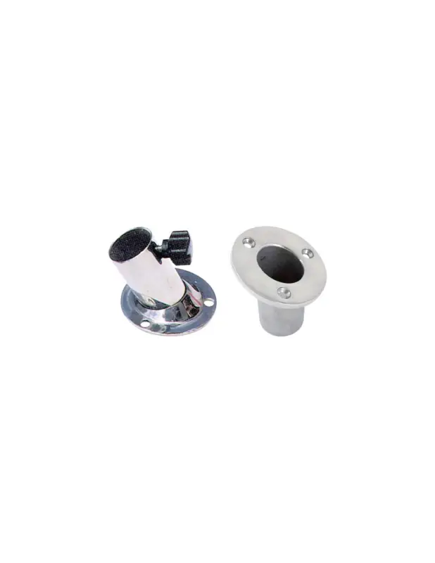 Saldi Base portabandiera in acciaio inox, montaggio standard o a incasso