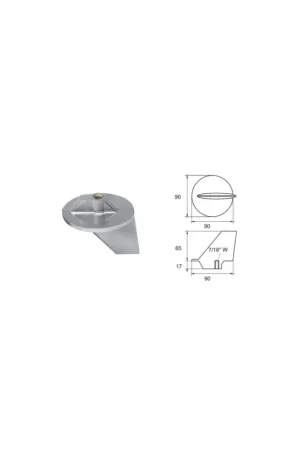Anodo Mercury-Mercruiser ME001 - Zinco o Alluminio HP 40-75 Prezzo Di Fabbrica