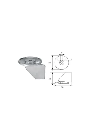 Reso Gratuito Anodo Zinco Suzuki SU002 - Pinna HP 55-65, cod. 55125-95301