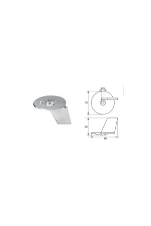 Anodo Zinco Suzuki SU001 - Pinna HP 20-30, cod. 55125-96310 Professionale