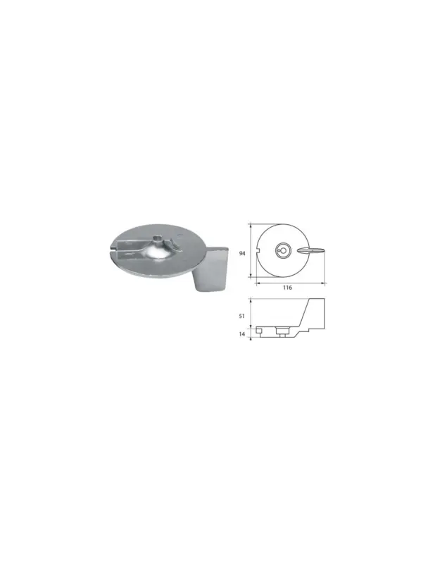 Occasione Imperdibile Anodo Protezione Catodica Mercury-Mercruiser FM-4 Motori HP 20-25