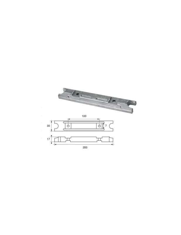 Anodo Yamaha-Mariner YA019 motori HP 25÷75 zinco o alluminio Ultime Pezzi