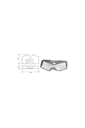 Anodo Yamaha-Mariner YA017 motori HP 3,5 zinco A Buon Prezzo