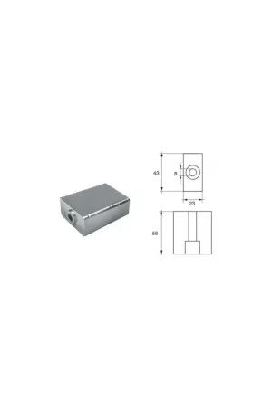 Anodo Bombardier Johnson-Evinrude-OMC OM015 FG-4 BIS Zinco/Alluminio Ultima Occasione