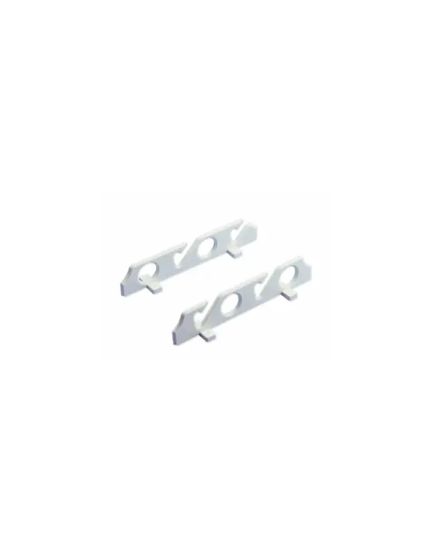 Portacanne a parete PVC bianco kit 2 pezzi - 2 posti Must-Have