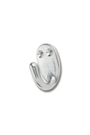 Compra Online Gancio appendiabiti fisso ottone cromato 20x38 mm