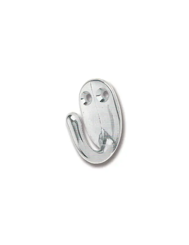 Compra Online Gancio appendiabiti fisso ottone cromato 20x38 mm