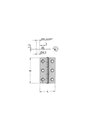 Cerniera Inox AISI 316 Rettangolare 1,5 mm - Serie M356 Promo Stagionale