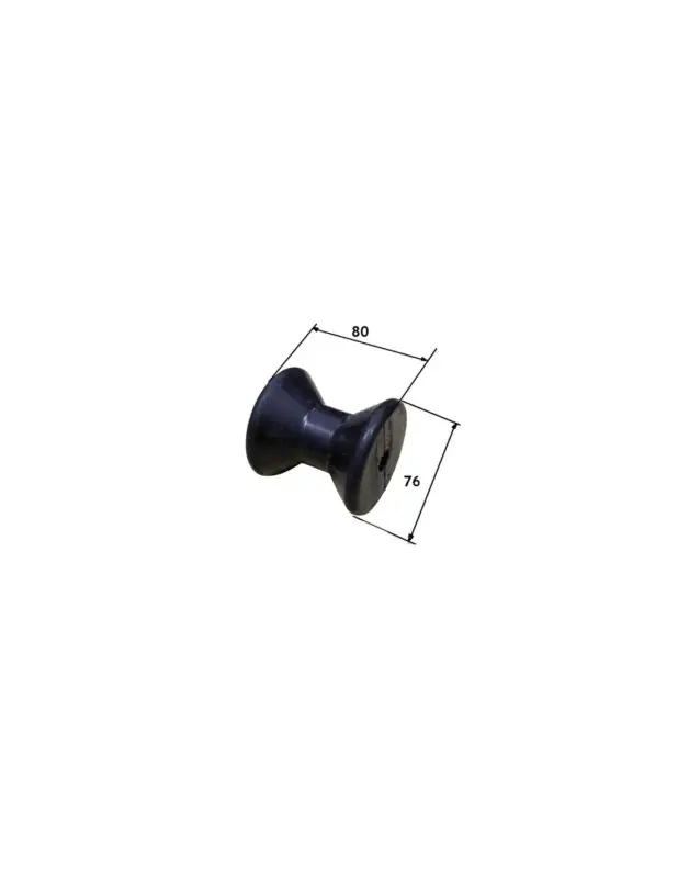 Rullo Centrale PVC per Carrelli Alaggio 76x80 mm Quantità Limitata