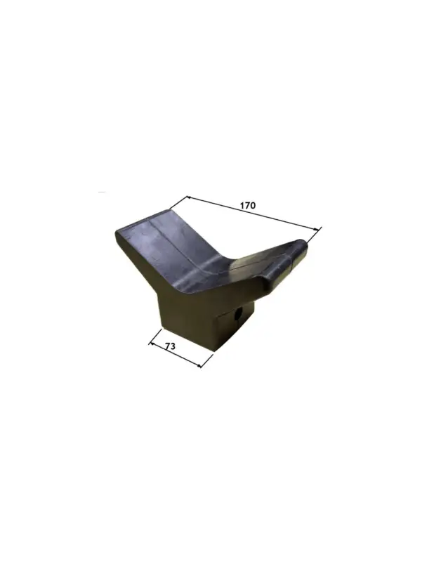 Supporto in PVC per Carrelli Alaggio Ø14 mm 73 mm Non Perdere