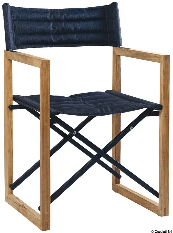Popolare Sedia pieghevole alluminio teak ARC The Square grigia