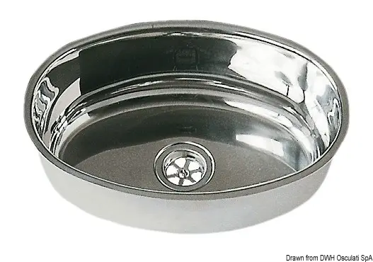 Lavello inox ovale 240 x 375 mm Sconto