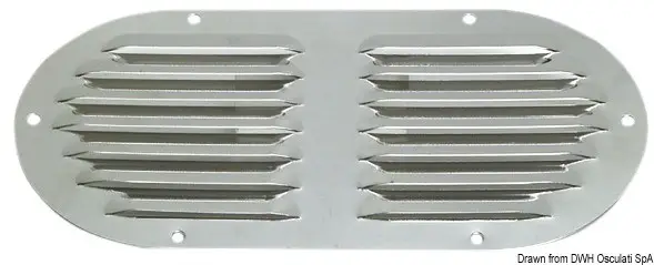 Must-Have Presa d'aria ovale inox 235 x 118 mm