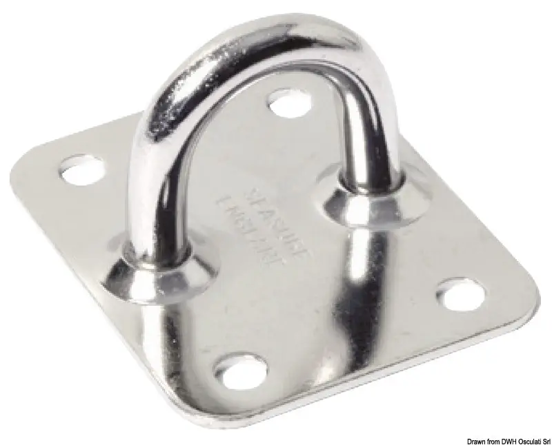 Piastra con anello inox 50x40 mm Prezzo Di Fabbrica